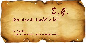 Dornbach Győző névjegykártya