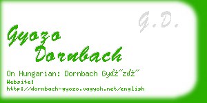 gyozo dornbach business card